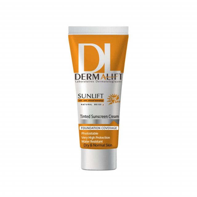 844129c946d0bec6a21247fae58005d7-single.jpg کرم ضد آفتاب رنگی درمالیفت مدل SPF50 محافظ UVA ،UVB، ضد آب، مناسب پوست خشک بژ طبیعی شماره 2 حجم 40 میلیلیتر - Image 1