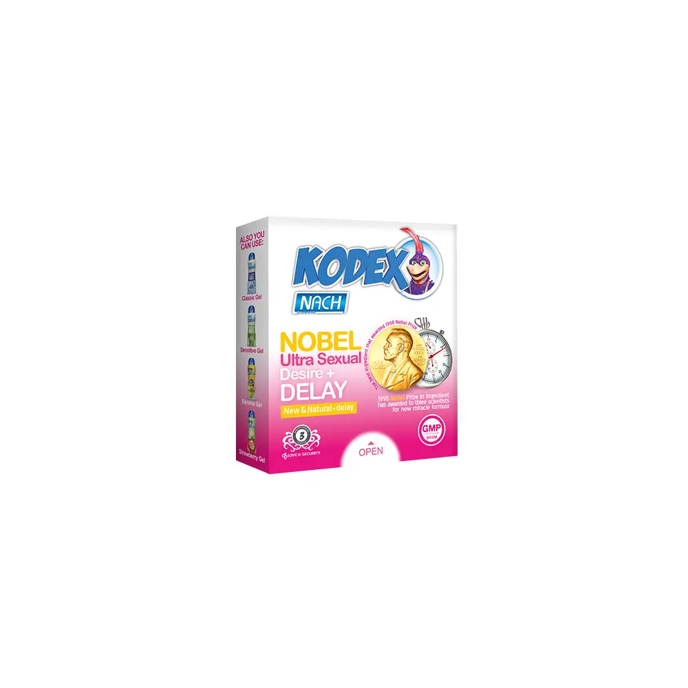 nobel.webp کاندوم کدکس مدل Nobel بسته 3 عددی - ساده - Image 1