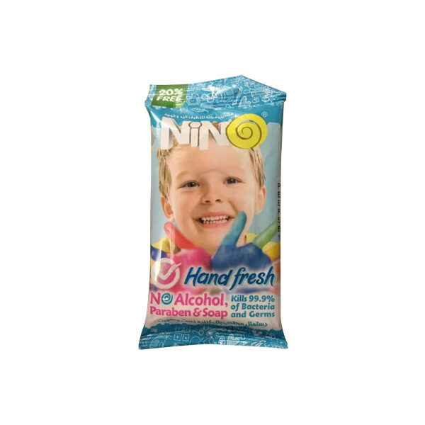 vitrin-nino-cleanser-baby-wipes-600x600-2.jpg دستمال مرطوب دست و صورت طرح کودک نینو - Image 1