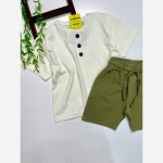 تیشرت و شلوارک پسرانه کتان مناسب 3 تا 10 سال - Image 2