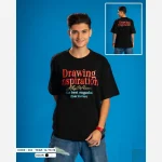 تیشرت نوجوان سایز بزرگ طرح Drawing پنبهای لژ و باکسی سفید و مشکی - Image 4