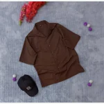 پیراهن باکسی کتان کجرا پلاس خنک و خوش پوش - Image 3