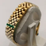 ساعت مردانه رولکس دیت جاست طلایی صفحه سفید نگین دار مسترکوالیتی موتور ژاپن - Image 3