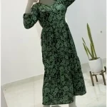 پیراهن فلور بوگاتی زنانه فری سایز پارچه بوگاتی بدون آبرفت قد 137 - Image 5
