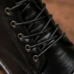 کفش نیم بوت اسپرت مردانه چرم صنعتی رنگ مشکی - Image 4