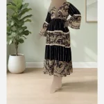 ساحلی هندی زنانه نخ واردتی فری سایز قد 130 - Image 2