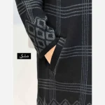 مانتو بافت بلند سایز بزرگ یقه آرشال - تصویر 3