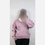 بلوز بافت زنانه یقه هفت نخ آکریل ترک فری سایز - تصویر 8