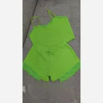 لباس خواب کبریتی نیم تنه و شورتک وارداتی مناسب سایز 38 تا 42 - Image 4