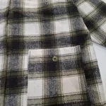 شکت پشمی زنانه چهارخونه پاییزه فری سایز رنگ سبز و استخوانی - تصویر 2