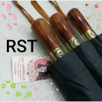 چتر لوکس دو رویه 10 فنره ضد باد برند RST دسته چوب براق قواره دار مناسب آفتاب و باران
