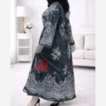 پیراهن ساحلی زنانه فلور حاشیهدار چپ و راستی فری سایز 38 تا 48 - تصویر 7