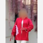 کت پاپیون کرپ مازراتی زنانه رنگ مشکی سرخابی کاربنی - تصویر 7