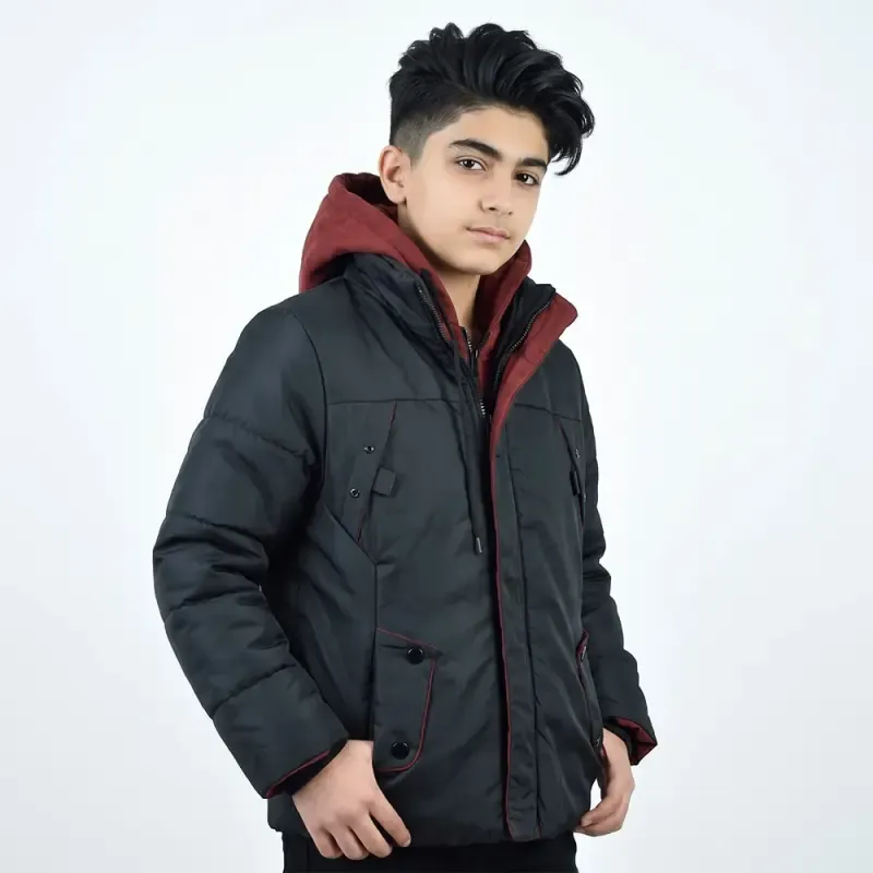 381f4d35-6c63-4c2e-bb5c-e8d594b05219 کاپشن برزنتی پسرانه مشکی - تصویر 1