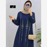 مانتو زنانه مزونی دلبر یقه هفت ایستاده جنس شانتون صوفیا جودن سایز بزرگ - تصویر 2