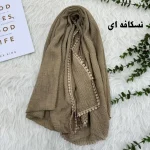 شال نخی ساده دور عدسی مناسب روزمره قواره 200 در 85 سانت - تصویر 3