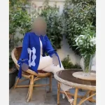 کت پاپیون کرپ مازراتی زنانه رنگ مشکی سرخابی کاربنی - تصویر 10