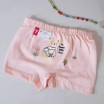 شورت دخترانه پادار نخ پنبه سون طرح خرسی مناسب 5 تا 7 سال - Image 4