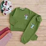 بلوز شلوار بچگانه دورس طرح خرگوش برفی - تصویر 3