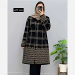 مانتو بافت بلند سایز بزرگ یقه آرشال - تصویر 2