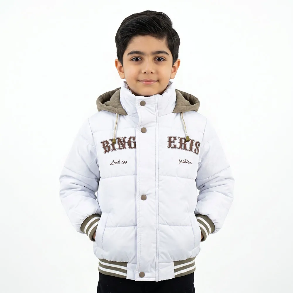 b0f0d0b2-37de-4eda-b86a-7cbb76c31d42 کاپشن سیلیکونی پسرانه BING رنگ سفید - Image 1