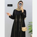 مانتو زنانه مزونی دلبر یقه هفت ایستاده جنس شانتون صوفیا جودن سایز بزرگ