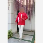 کت پاپیون کرپ مازراتی زنانه رنگ مشکی سرخابی کاربنی - تصویر 6