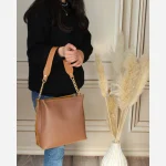 کیف زنانه روزمره و مهمانی چرم مصنوعی زیپدار - Image 4