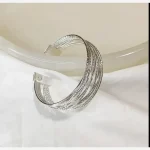 بنگل فشن سیلور رنگ ثابت ضد حساسیت وارداتی فری سایز - تصویر 2