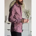 پیراهن آستین بلند مردانه راه راه - Image 6