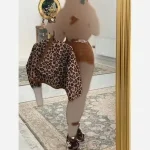 ست بافت کراپ کلاهدار فینگردار و سارافون بافت سه نخ درجه یک - تصویر 6