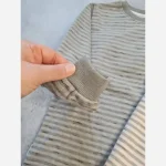بلوز پاییزه بچگانه اسپرت راه راه تک جیب سایز 50 تا 60 پنبه ای مخملی سوپر سافت - تصویر 15