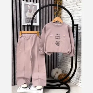 ست بلوز و شلوار پنبه لاکرا دخترانه مدل chance