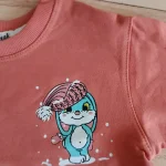 بلوز شلوار بچگانه دورس طرح خرگوش برفی - تصویر 6
