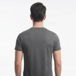 تیشرت مردانه نخ پنبه و ملانژ خاکستری طرح حروف روزمره ورزشی - تصویر 6