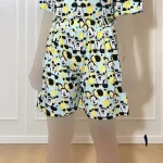 شورتک گیاهی راحتی زنانه وارداتی قد 45 سانت - تصویر 9
