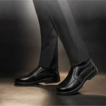 کفش چرم مردانه کلاسیک رسمی مشکی زیره پیو تزریق مستقیم کفی طبی - تصویر 3
