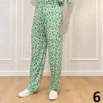 شلوار گیاهی راحتی زنانه وارداتی قد 100 سانت - تصویر 5