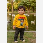 بلوز تک پنبه دورس لاکرادار پسرانه طرح تدی خلبان پاییزه و زمستانه - Image 4
