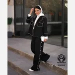 شلوار زنانه دیانا جنس مازراتی اعلا رنگ مشکی سایز 38 تا 46 فری - تصویر 4