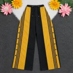 شلوار بگ کتان زارا بغل دکمه سه خط قد 105 - تصویر 8