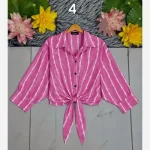 شومیز گره ای جنس الیزه درجه یک مناسب سایز 38 تا 50 - تصویر 10