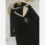 مانتو بارونی آستردار کتان تی سی جیب کاربردی قد 115 رنگبندی زنانه - تصویر 9