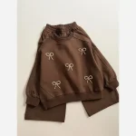 ست بلوز و شلوار بگ دخترانه پاپیون مرواریدی دورس دو نخ سایز 3 تا 10 سال - تصویر 13