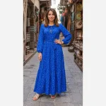 پیراهن ساحلی زنانه کرپ پفکی فری سایز 38 تا 50 مدل مرجان - تصویر 2