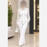 شومیز گیپور با پارچه ترک و خرج کار جولیا - تصویر 3