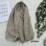 شال ساده نخی وارداتی دورنوار قواره 200 در 69 سانتیمتر - تصویر 5