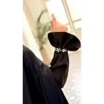 مانتو عبایی مدل آرام جنس الیزه درجه یک قد 140 - تصویر 5
