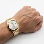 ساعت مچی مردانه سیکو کالکشن طلایی صفحه سفید موتور کوارتز ژاپن - تصویر 4