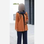 مانتو جلو باز کرپ اعلا قد 78 دور سینه 120 کیفیت تضمینی گرم بالا - تصویر 4